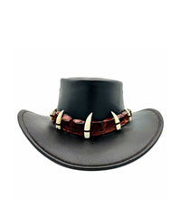 Jacaru Croc Hunter Leather Hat