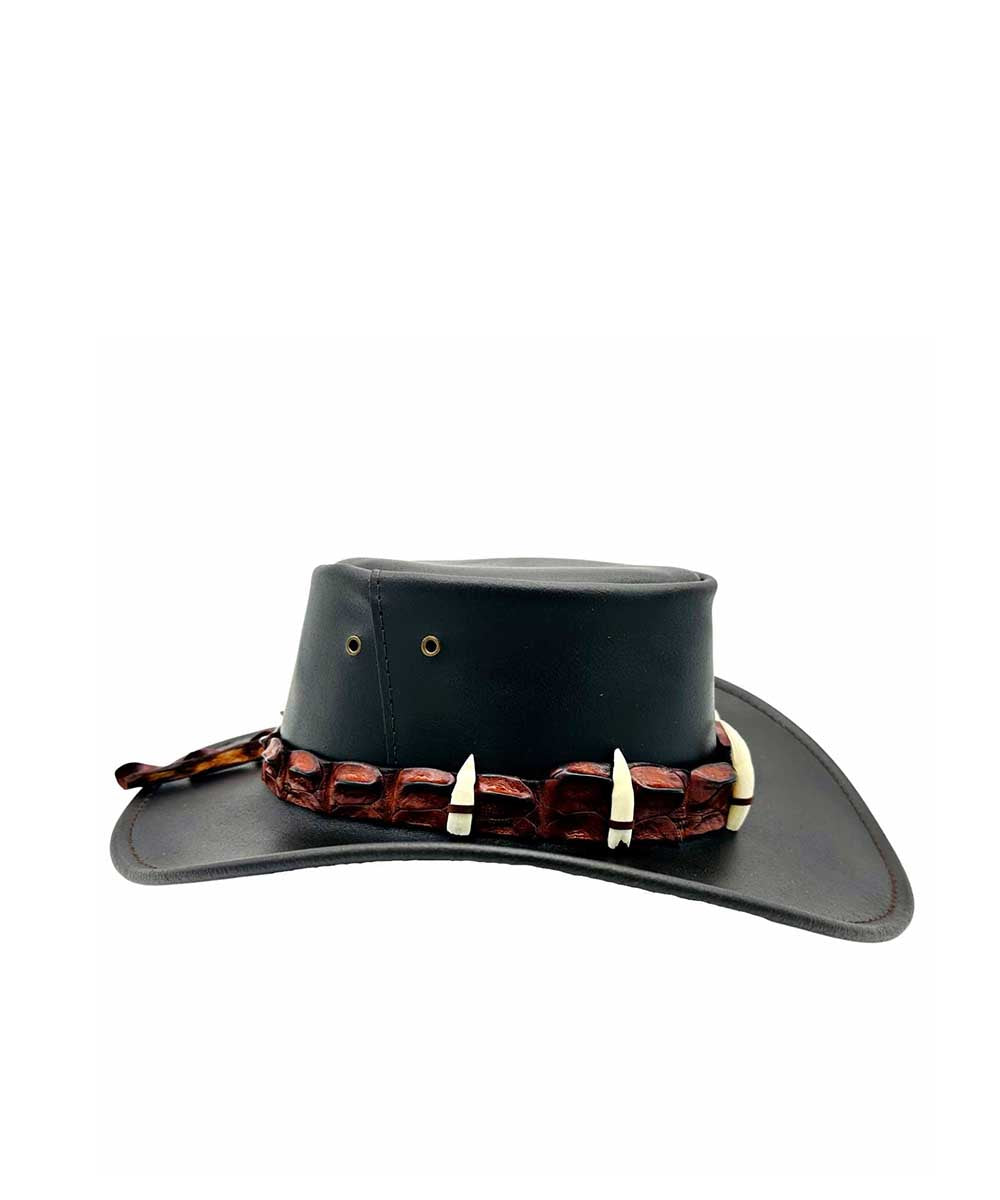 Jacaru Croc Hunter Leather Hat