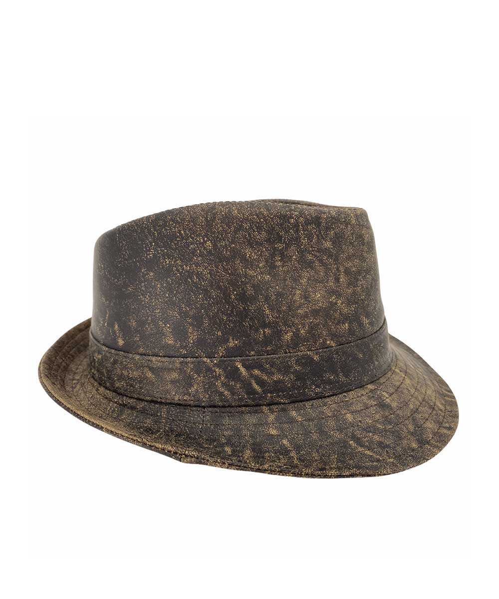 Jacaru Kangaroo Leather Trilby Hat