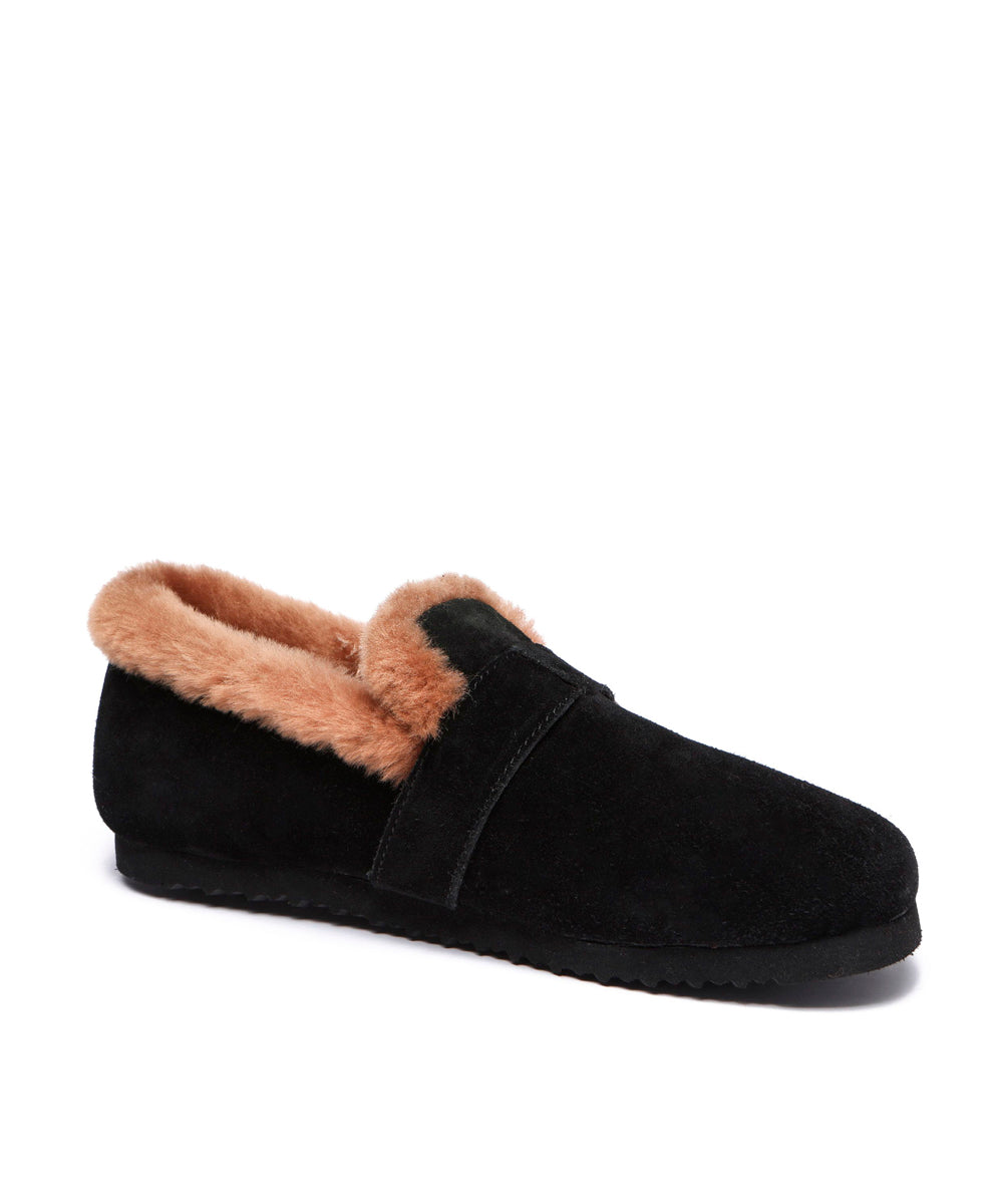 Ugg suede loafers discount with faux fur detail